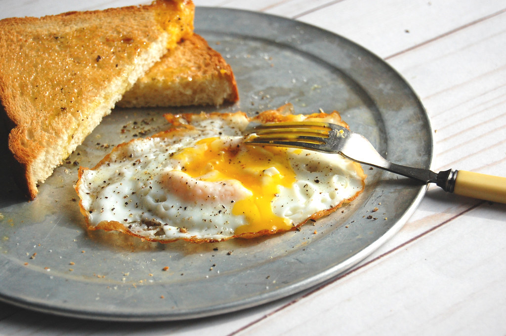 fried egg and toast