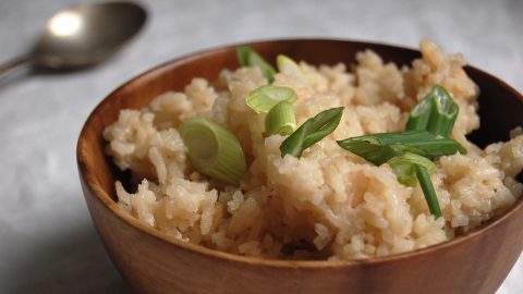 Coconut Rice With Fresh Ginger - Unpeeled