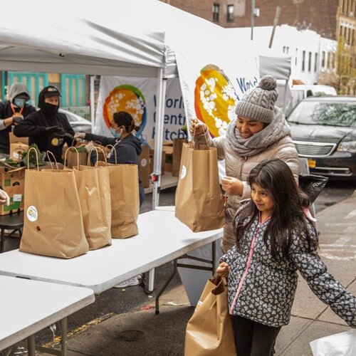 feeding hunger wck bags of food