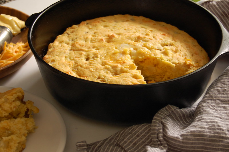 Cheesy Creamed-Corn Skillet Cornbread Recipe