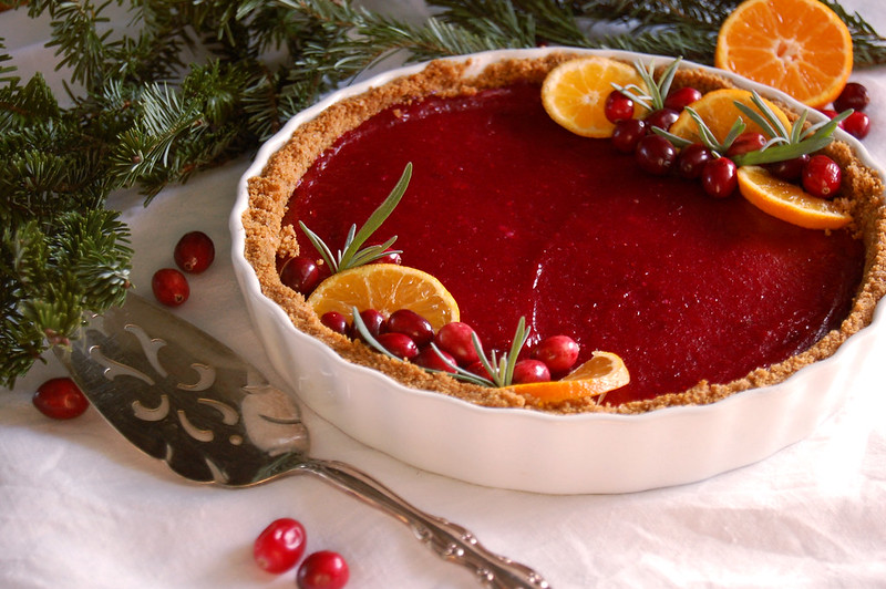 cranberry curd tart