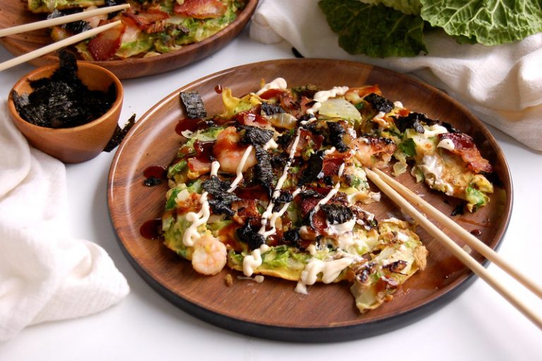 Okonomiyaki Recipe Japanese Cabbage Pancakes Unpeeled Journal