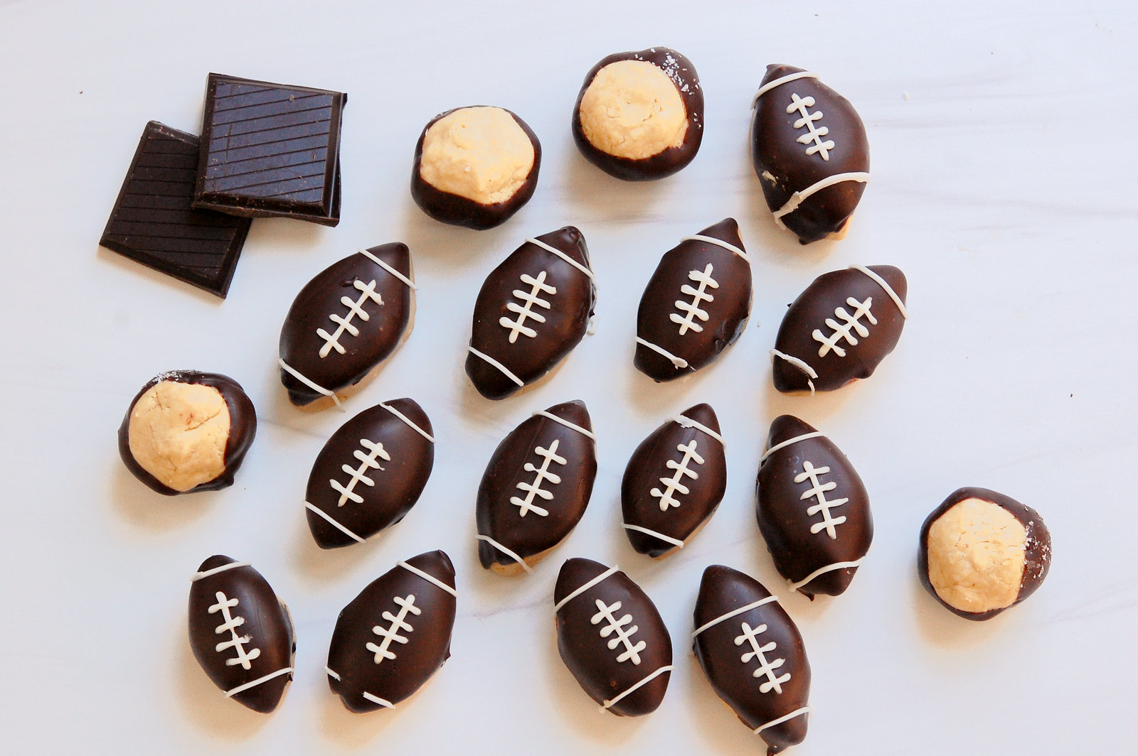 Super Bowl Dessert Chocolate Football Buckeyes