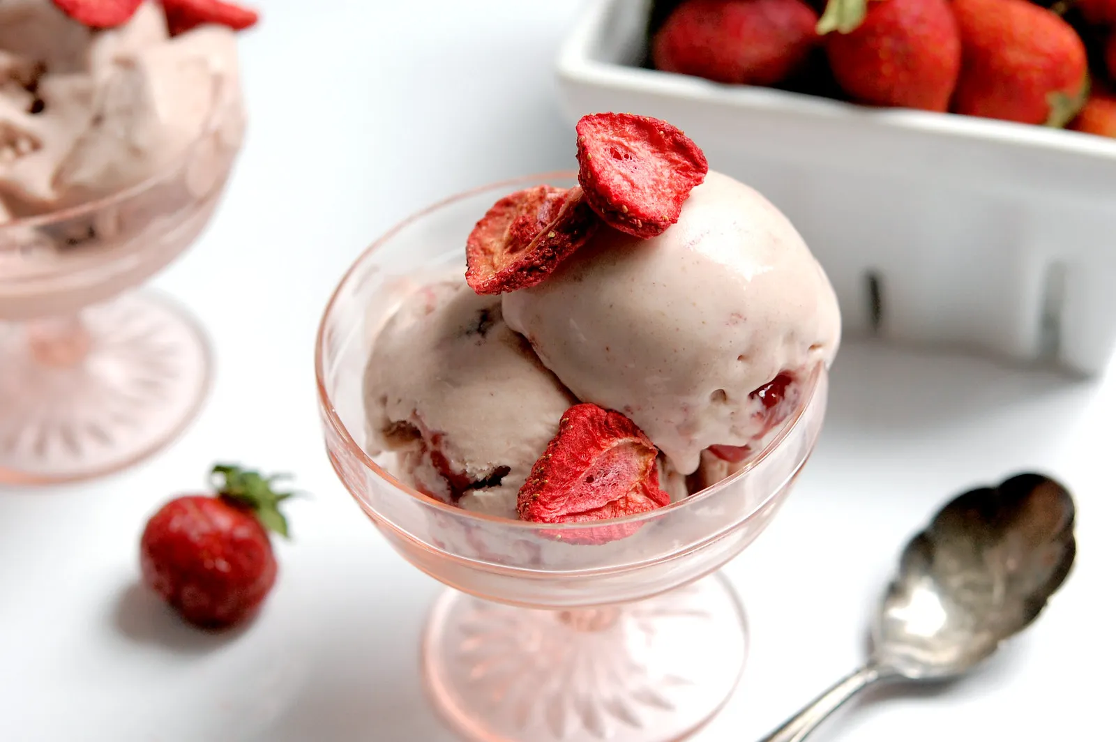 No Churn Strawberry Ice Cream - Unpeeled Journal