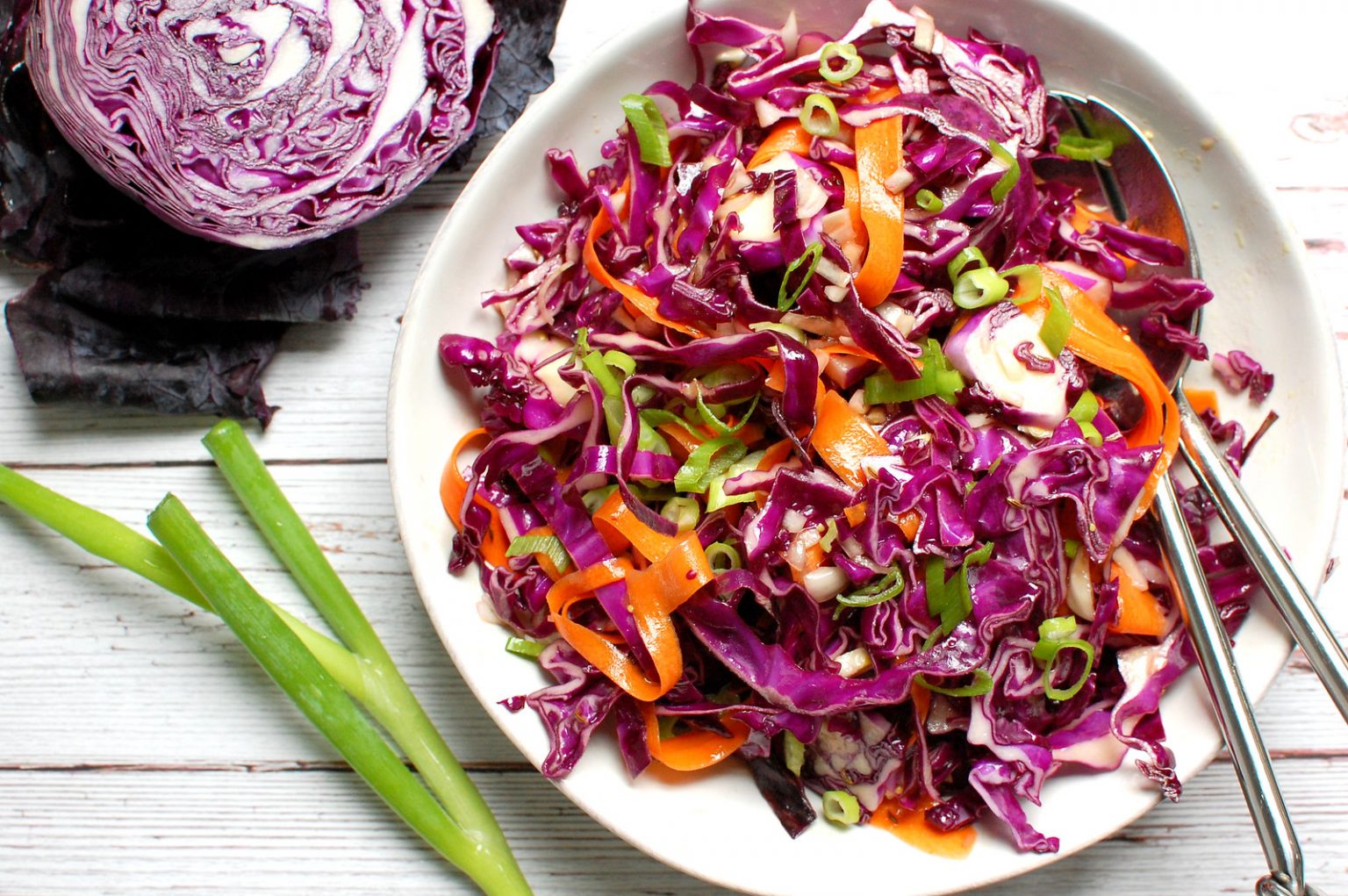 Crunchy Red Cabbage Slaw (No Mayo) Recipe Unpeeled Journal