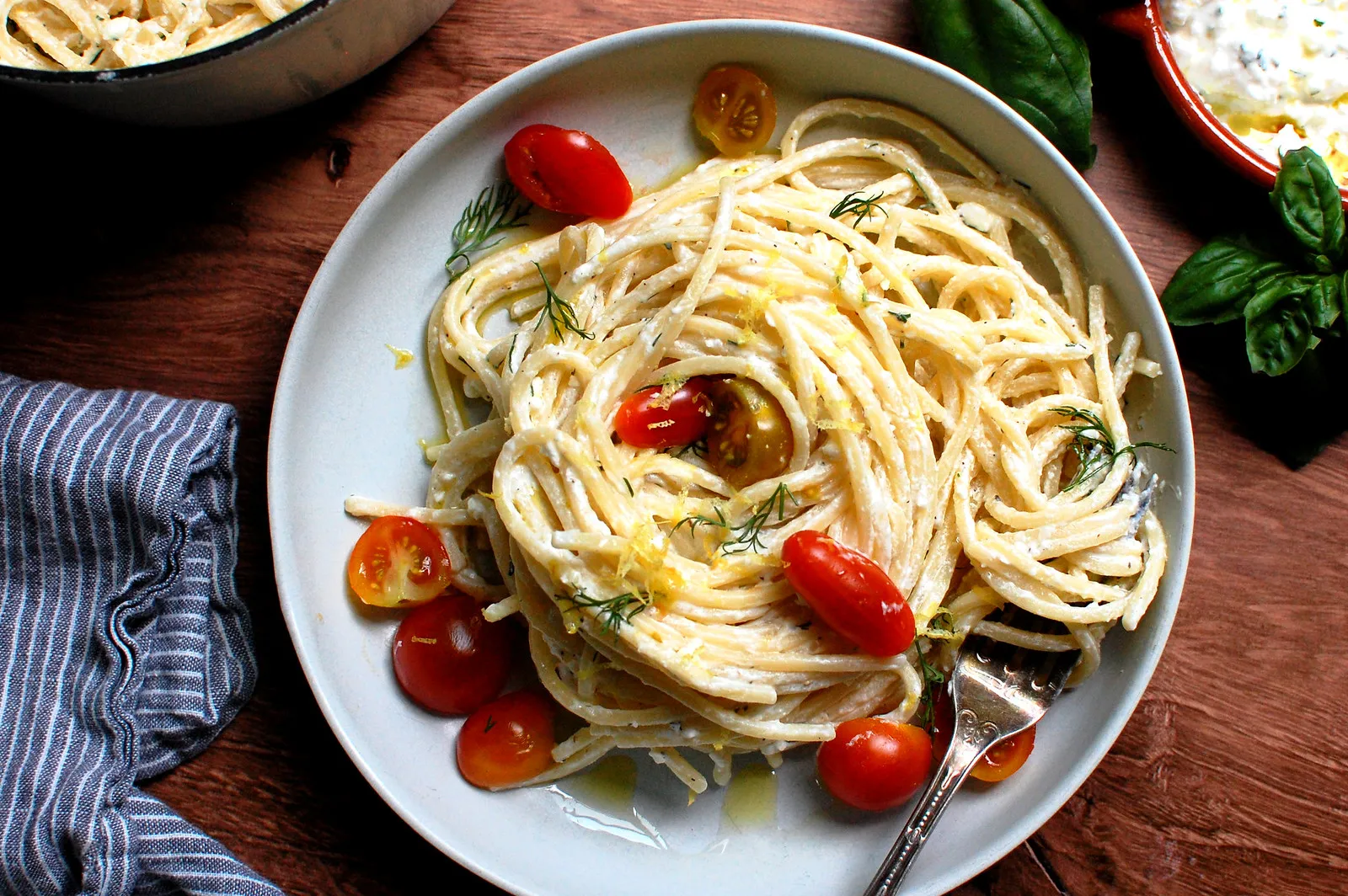 Easy Feta Cheese Pasta With Yogurt Sauce | Unpeeled Journal