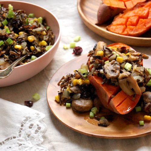 Native American Recipe Wild Rice + Sweet Potato Unpeeled