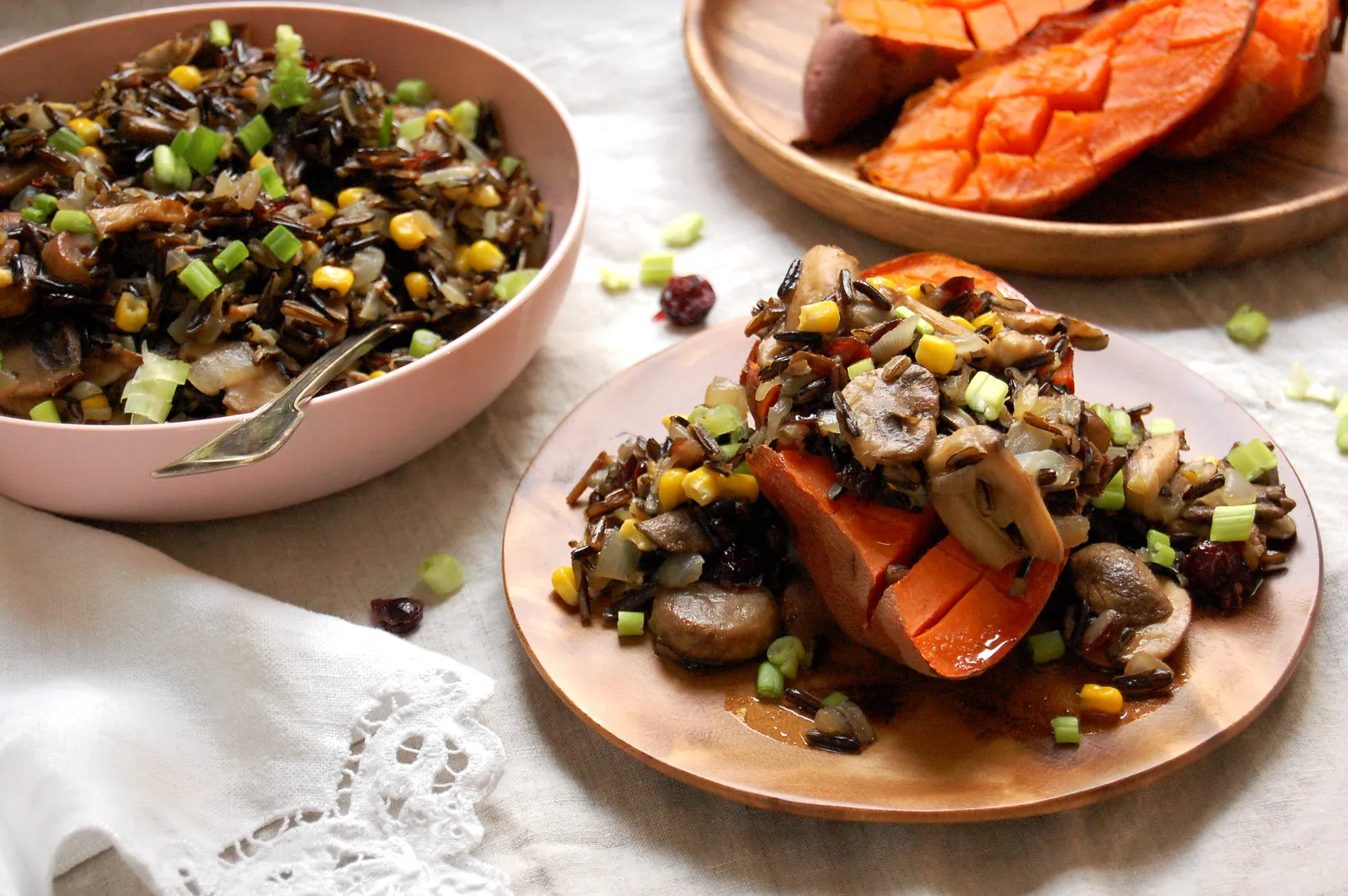 Native American Recipe Wild Rice + Sweet Potato Unpeeled