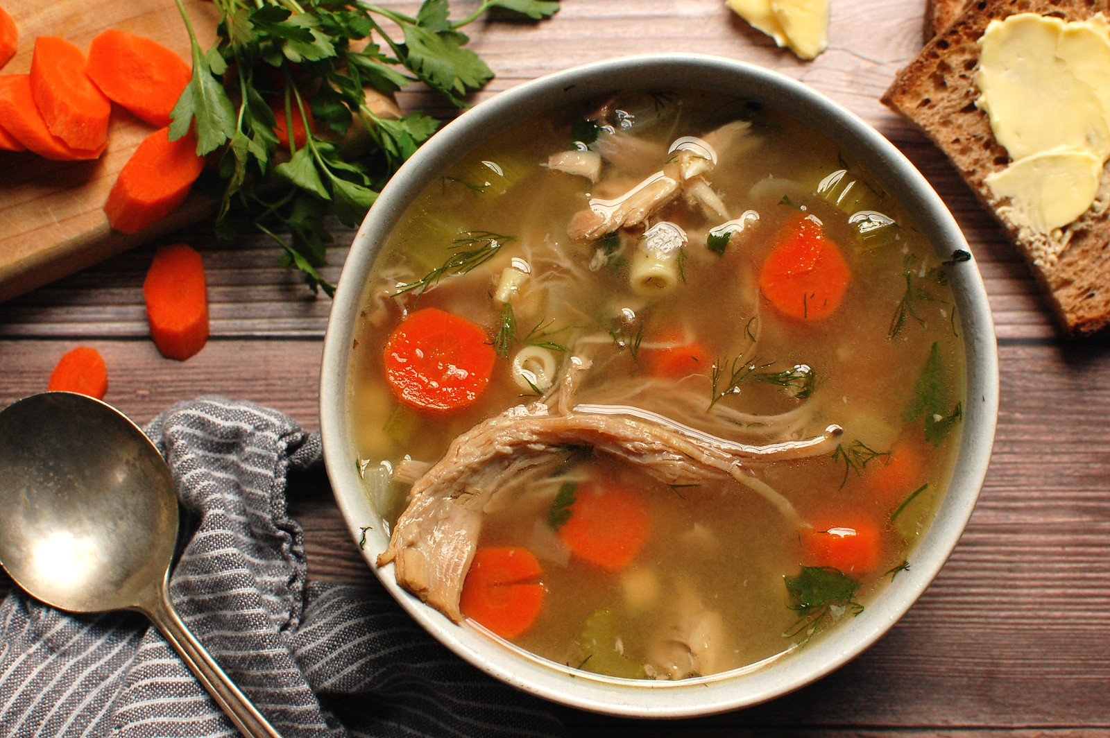 Old Fashioned Turkey Frame Soup 