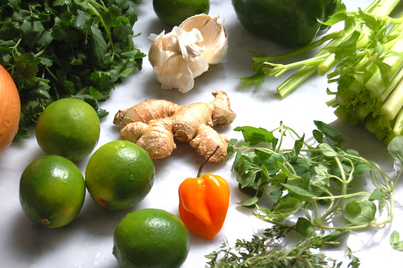 ingredients for caribbean trini seasoning recipe