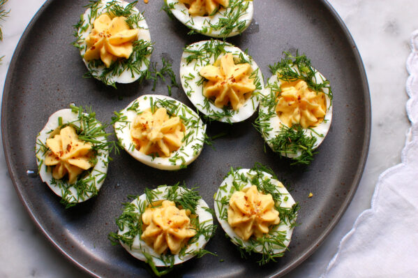 These deviled eggs with fresh herbs are creamy, tangy, and packed with flavor! Made with parsley, chives, and dill, they’re the perfect easy appetizer for brunch, holidays, or parties. Quick to make and always a crowd favorite
