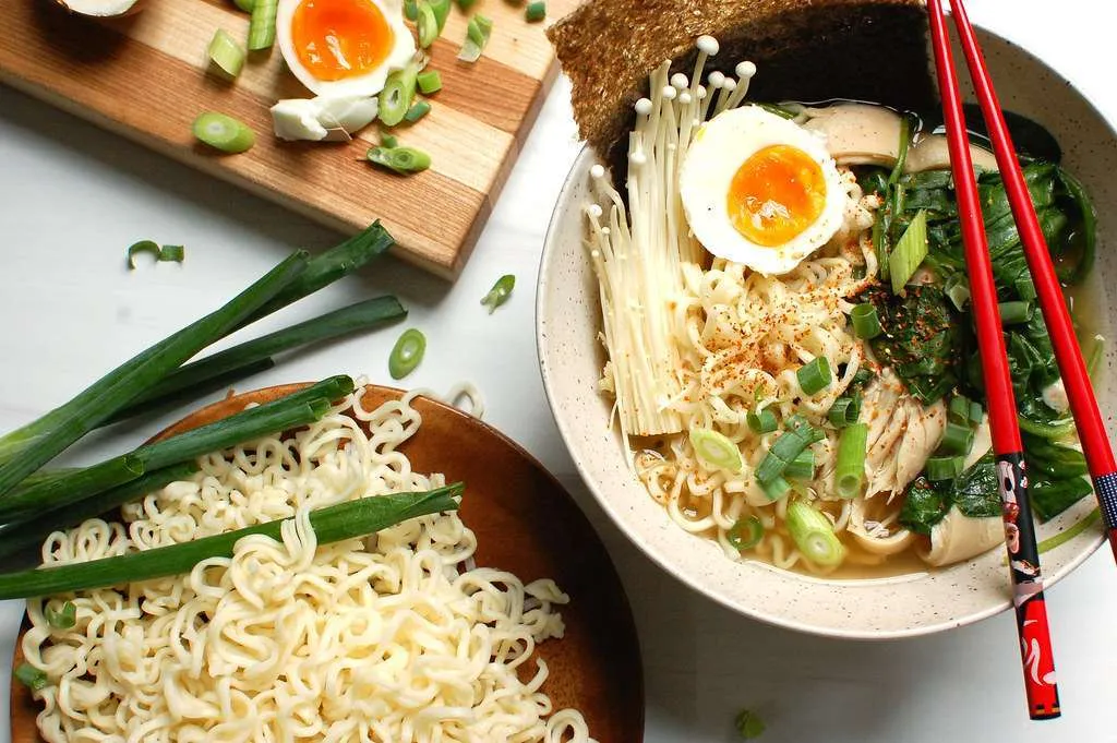 Healthy Miso Ramen with Chicken - Ahead of Thyme