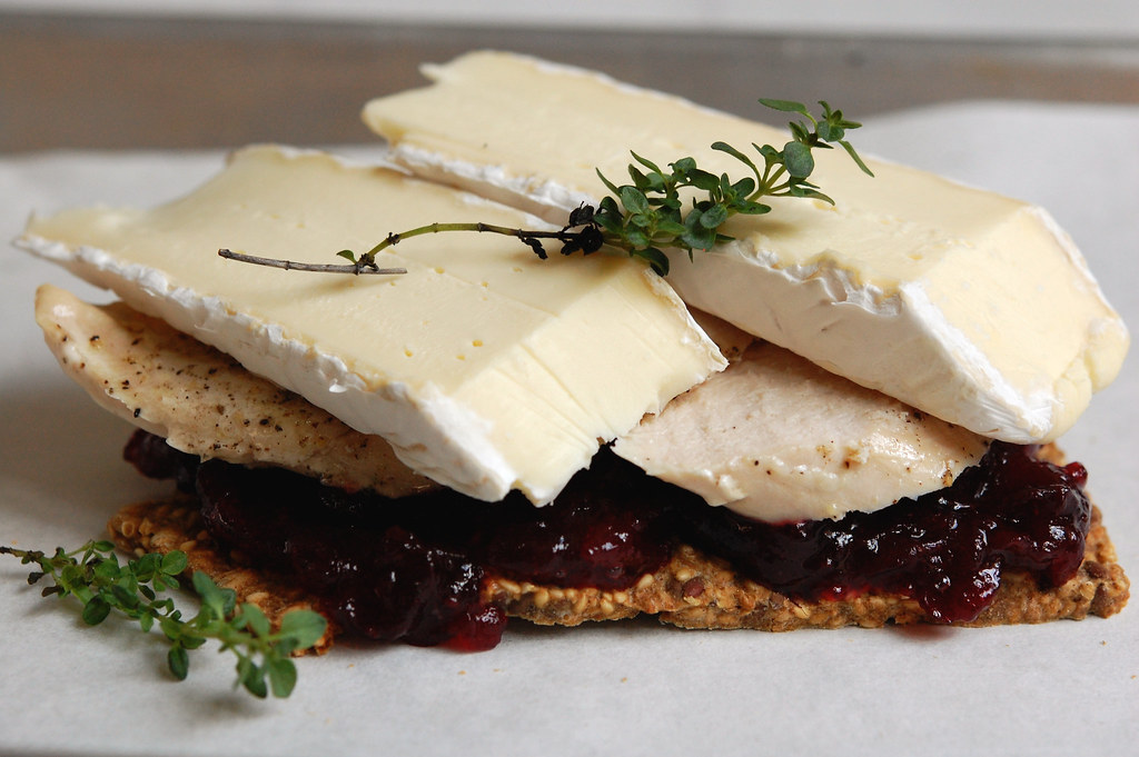 turkey sandwich before melting cheese