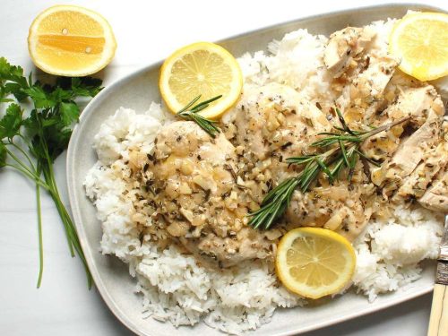 Poached Chicken Recipe With Lemon + Herbs | Unpeeled Journal