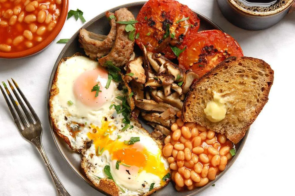 A Miniature American Breakfast Prepared With Tiny Cooking Utensils