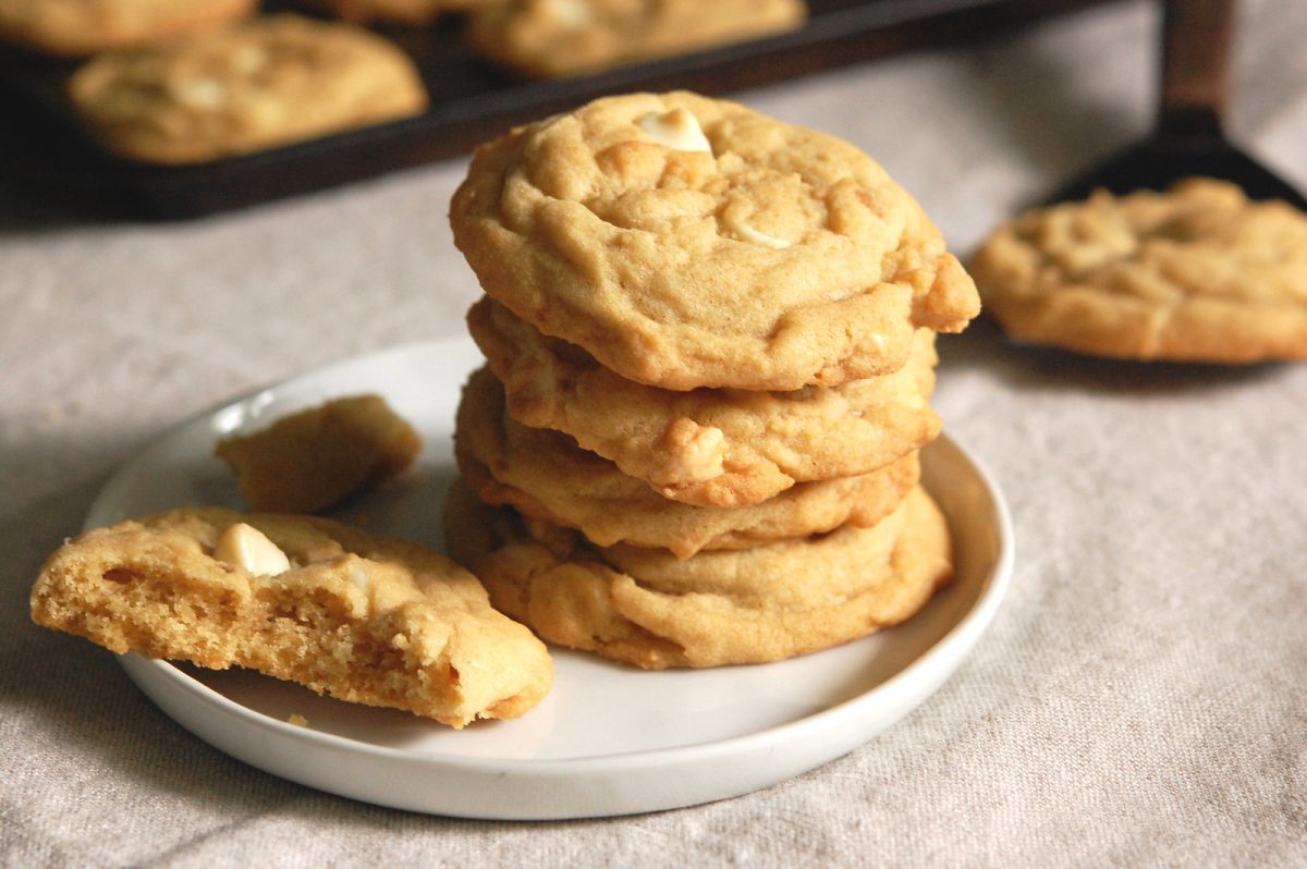 Chewy White Chocolate Chip Cookies Recipe - Unpeeled Journal