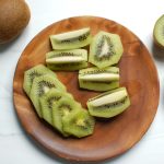kiwi fruit cut into slices and wedges