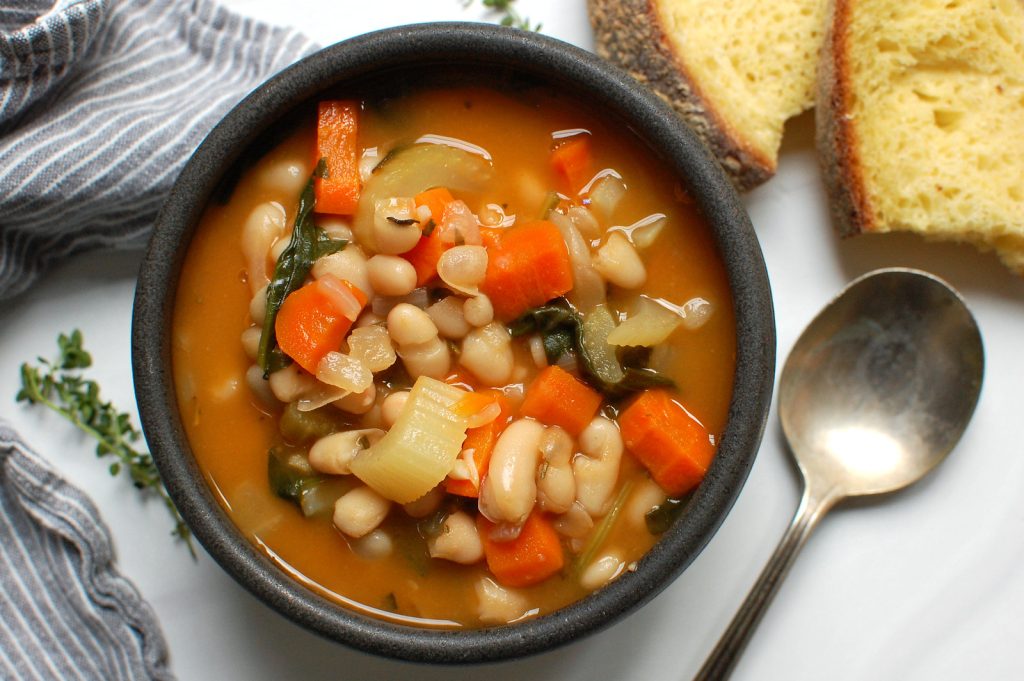 bowl of Pasta Fazool soup.
