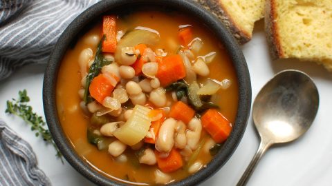 bowl of Pasta Fazool soup.