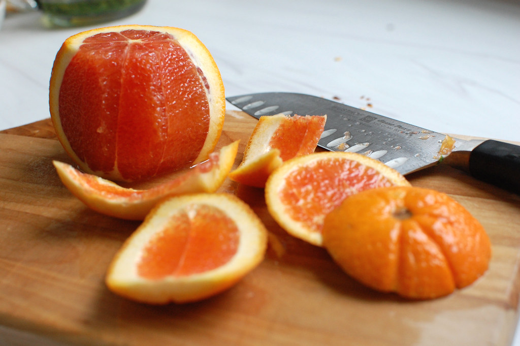 sliced oranges for Italian orange salad recipe