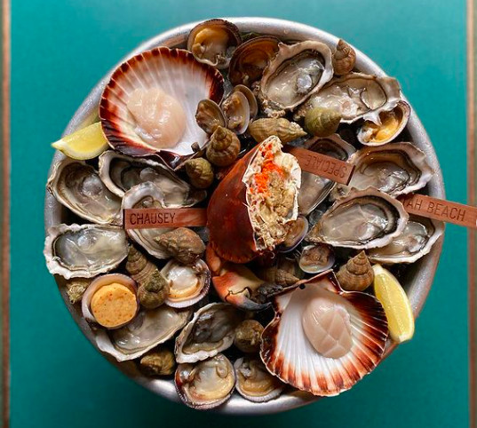shellfish at Trendy Paris restaurant Clamato