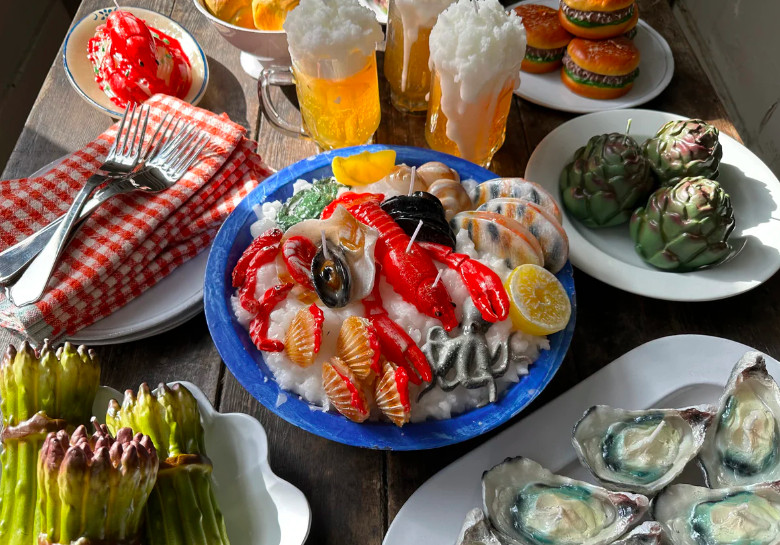 kitchen gift for mom of faux-food candle