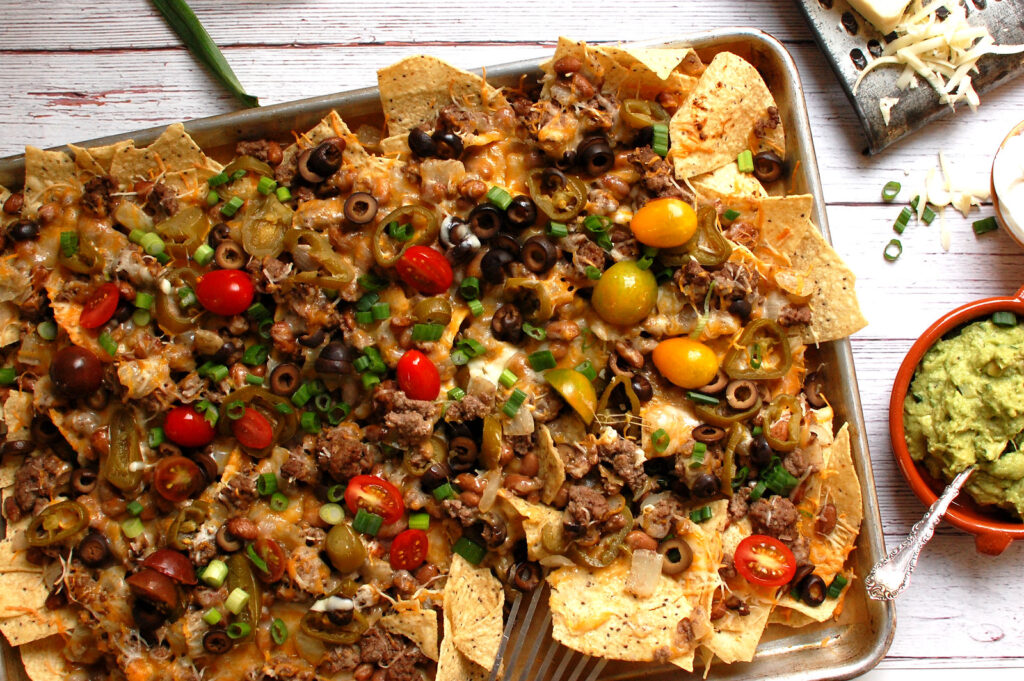 Oven Baked Nachos (Sheet Pan Nachos Recipe)