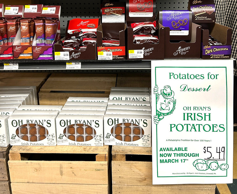 Philly Irish potatoes for sale around St. Patrick's Day in local food store