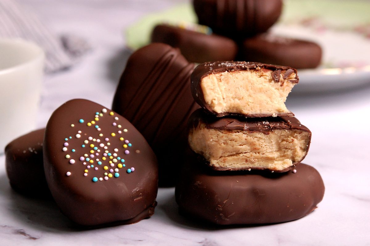 Easter chocolate peanut butter eggs