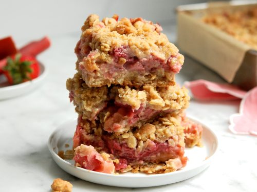 strawberry rhubarb bars with crumb topping recipe
