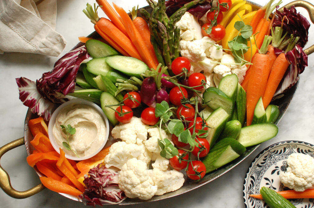 crudite platter with dip
