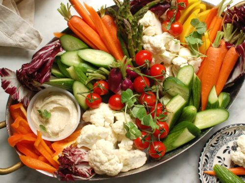 crudite platter with dip