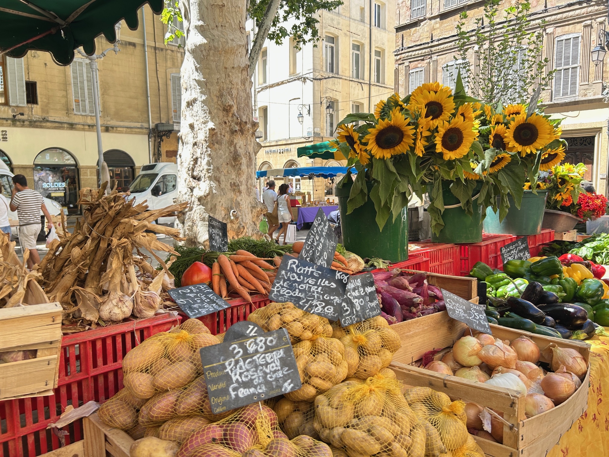 farmers market in provence, france